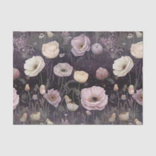 Papel De Seda Amapolas blancas florales