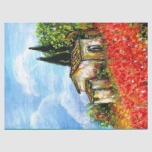 PAPEL DE SEDA AMAPOLAS EN TOSCANA
