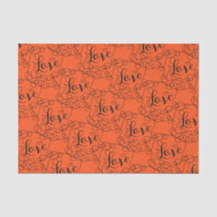 Papel De Seda AMAR el patrón negro transparente con LINES