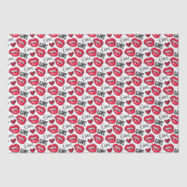 Papel De Seda Amar los labios rojos