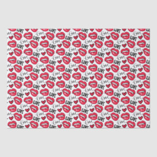Papel De Seda Amar los labios rojos