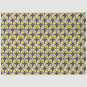 Papel De Seda Amarillo arcoiris boho y gris