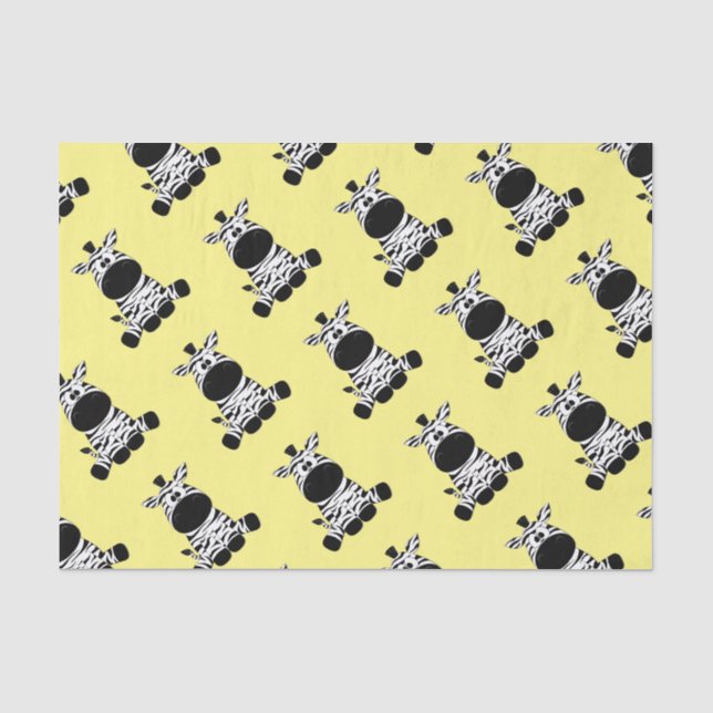 Papel De Seda Amarillo cebra goofy (Anverso)