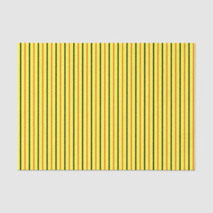 Papel De Seda Amarillo con franjas negro y Naranja