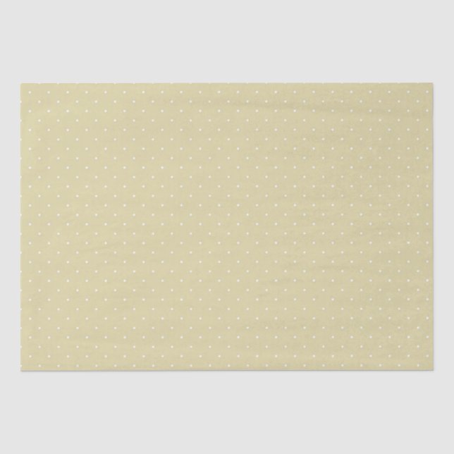 Papel De Seda Amarillo Con Lunares Blancos (Anverso)