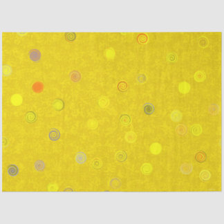 Papel de seda amarillo con lunares retorcidos