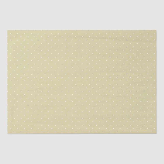 Papel De Seda Amarillo con puntos de polka blanco (Anverso)