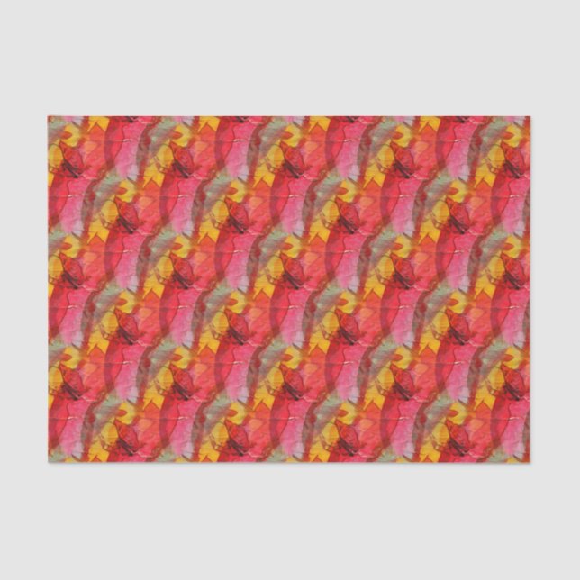 Papel De Seda Amarillo rojo del arte de la acuarela (Anverso)