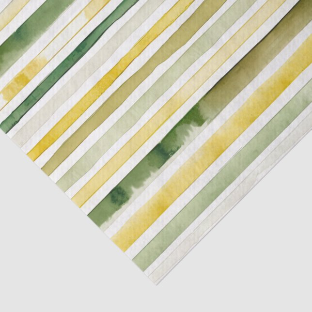 Papel De Seda Amarillo Sol & Raya Verde (Detalle)