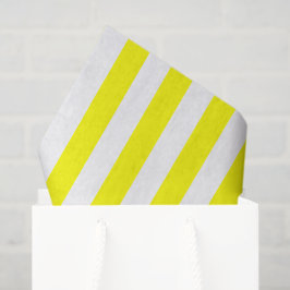 Papel De Seda Amarillo soleado y estampado de rayas blancas