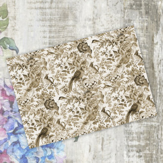 Papel De Seda Amarrón dorado estilo casa de campo francesa