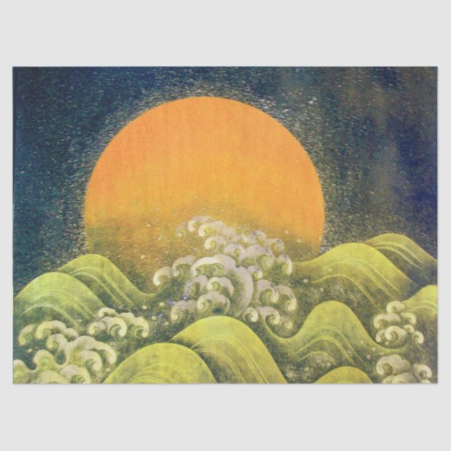 Papel De Seda AMATERASU, SUN GODDESS Yellow Black Green (Anverso)