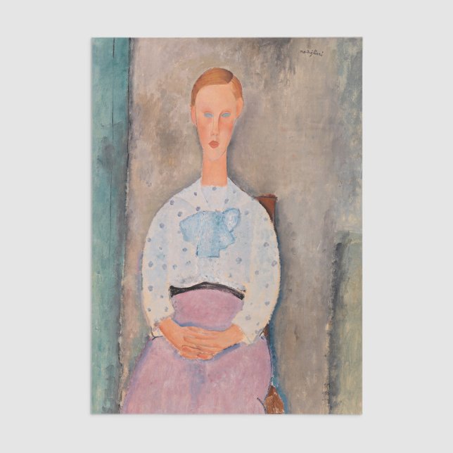 Papel De Seda Amedeo Modigliani - Chica con una blusa polka-dot (Subido por el creador)