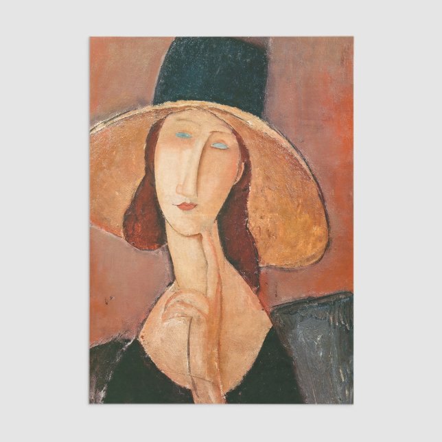 Papel De Seda Amedeo Modigliani - Jeanne Hebuterne en gran Gorra (Subido por el creador)