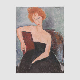 Papel De Seda Amedeo Modigliani - Vestido nocturno Chica pelirro