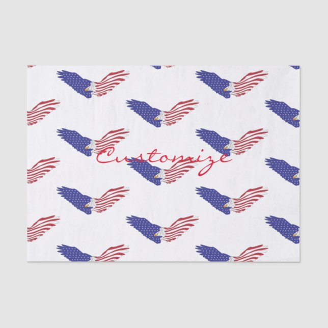 Papel De Seda American Eagle Thunder_Cove patriótico el 4 de (Anverso)