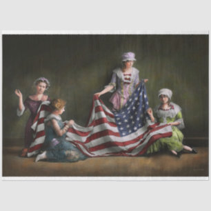Papel De Seda Americana - Bandera - Nacimiento de la bandera est