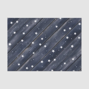 Papel De Seda Americana Blue Stars Patriotic