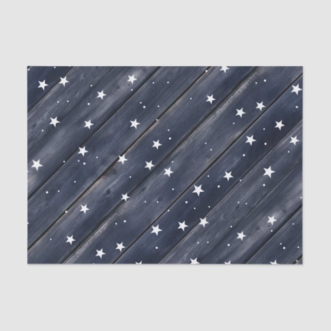 Papel De Seda Americana Blue Stars Patriotic (Anverso)