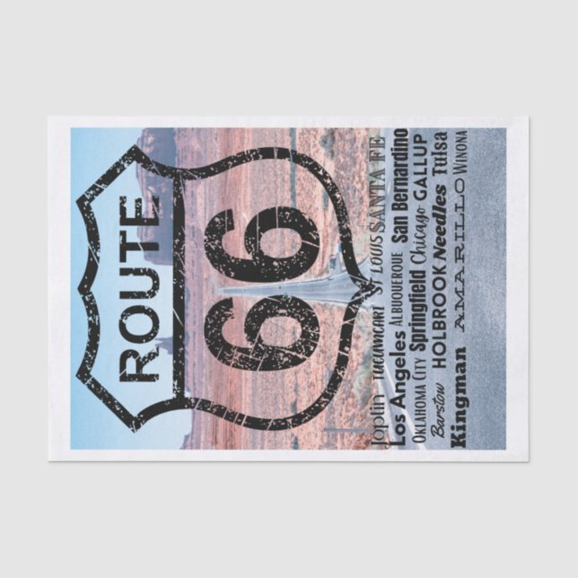 Papel de seda americano Ruta 66 (Anverso)