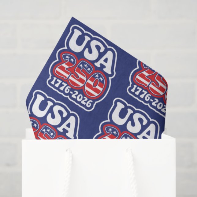 Papel De Seda America's 250th Birthday - Groovy USA 250 (Bolsa de regalo)