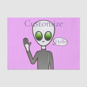 Papel De Seda Amigable Waving Alien Thunder_Cove