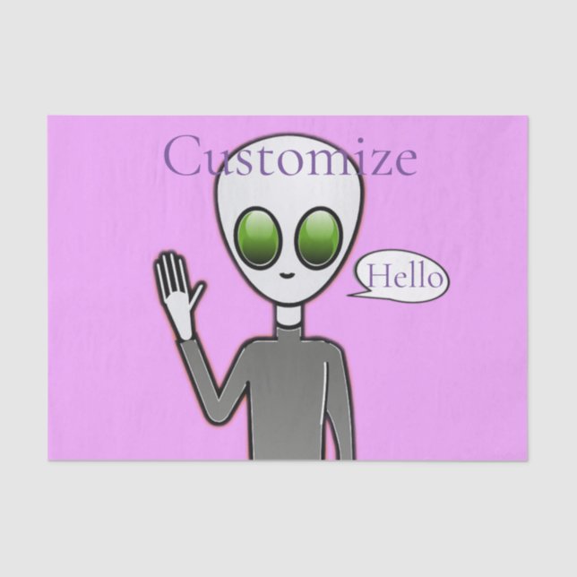 Papel De Seda Amigable Waving Alien Thunder_Cove (Anverso)