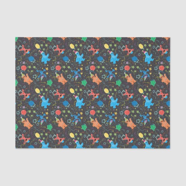 Papel De Seda Amigos de Sesame Street Pizarra Arcoíris (Anverso)