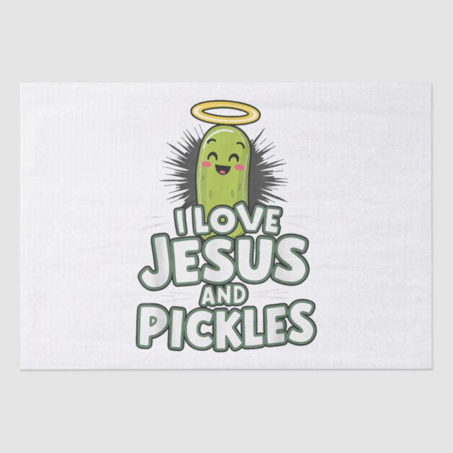 Papel De Seda Amo A Jesús Y A Las Pickles (Anverso)