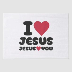 Papel De Seda Amo a Jesús y Jesús te ama cristiano