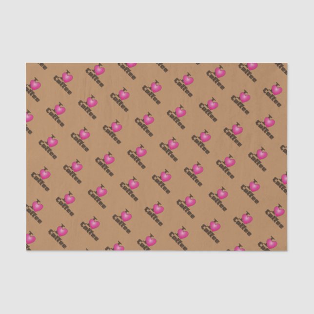 Papel De Seda "Amo el café" (Anverso)