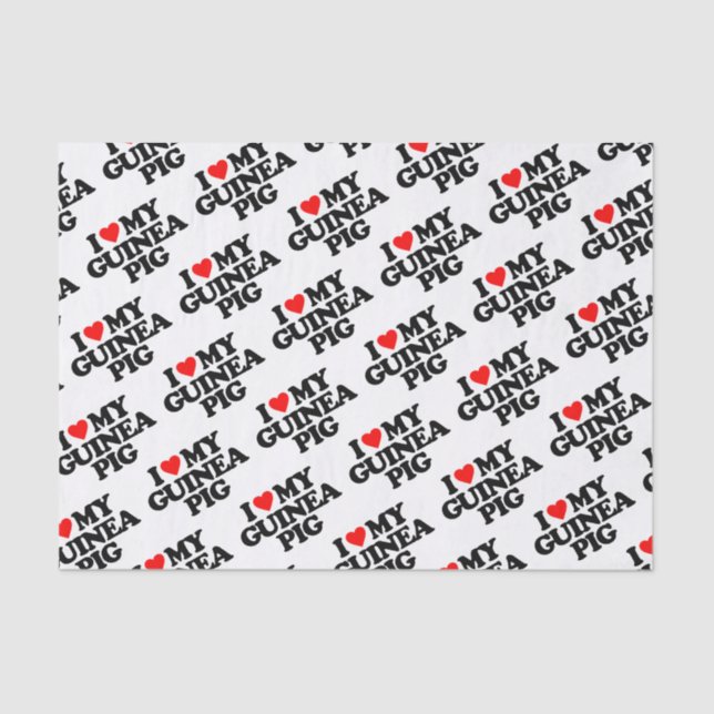 PAPEL DE SEDA AMO MI CONEJILLO DE INDIAS (Anverso)