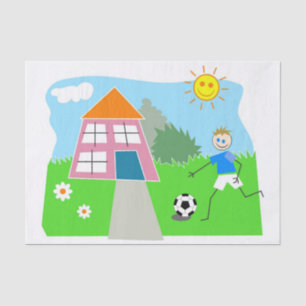 Papel De Seda Amo niños de fútbol