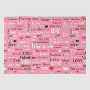 Papel De Seda Amor para siempre - Patrón de tipografía El día de