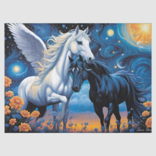 Papel De Seda amor prohibido pegasus y caballo
