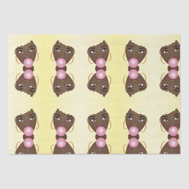 Papel De Seda Amor rubio, Bubblegum rosado (Anverso)