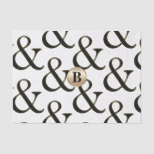 Papel De Seda Ampersand Moderna Monograma Personalizado