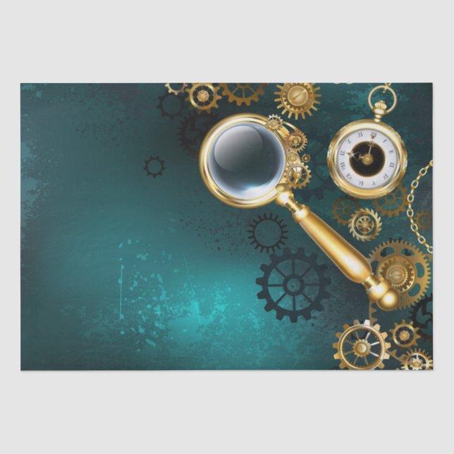 Papel De Seda Ampliador en estilo Steampunk (Anverso)