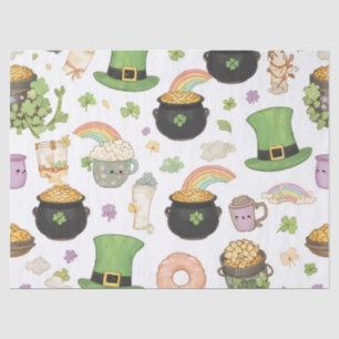 Papel De Seda Amuletos de la Suerte Kawaii Día de San Patricio O
