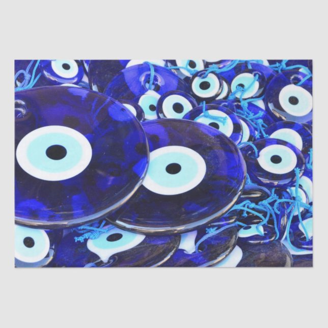 Papel De Seda Amullos Blue Evil Eye (Anverso)