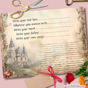 Papel De Seda Añadir el texto Hermosa guía de castillo clásico