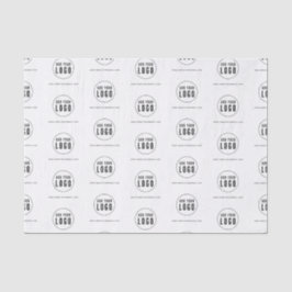 Papel De Seda Añadir su logotipo y sitio web en blanco y negro