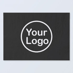 Papel De Seda Añadir su propio logotipo   Fondo negro