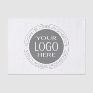 Papel De Seda Añadir su propio logotipo y texto circular