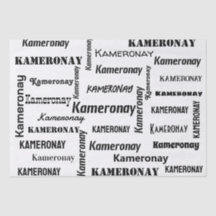 Añadir su propio nombre Personalizado blanco y neg