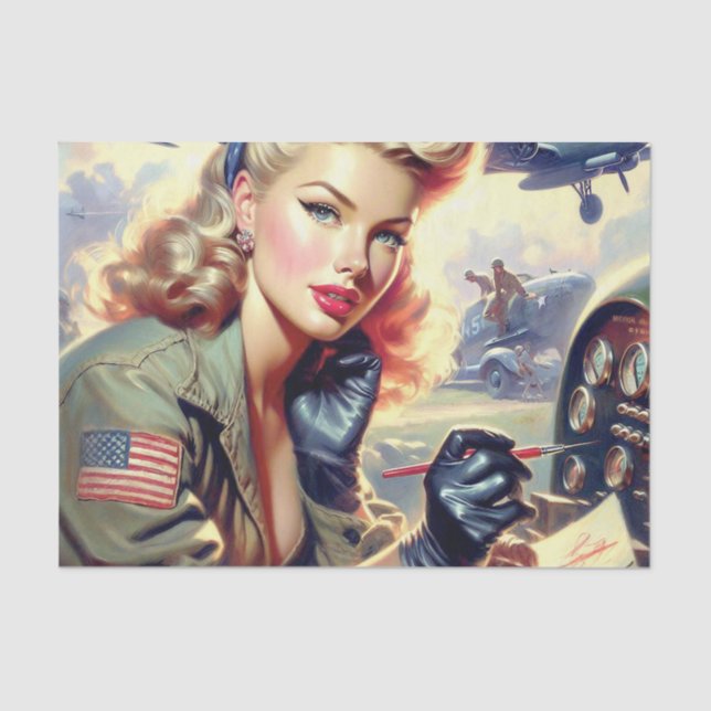 Papel De Seda Anclaje de Vintage Pilot (Anverso)