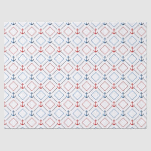 Papel De Seda Anclajes azules, rojos, marinos