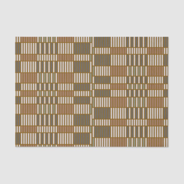 Papel De Seda Andrea Brand #6 Brown Bars Mid Century Modern  (Anverso)