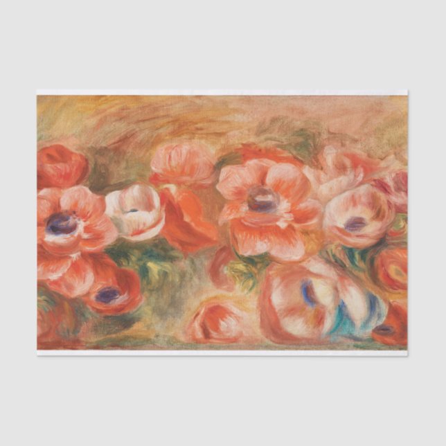 Papel De Seda Anemones (2) por Auguste Renoir Decoupage (Anverso)