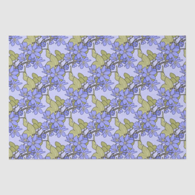 Papel De Seda Anemones azules (Anverso)